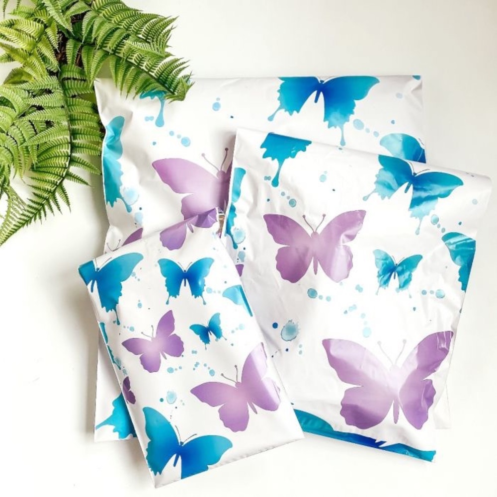 Butterflies Poly Mailers 14x17 Pack of 25 - Picture 4 of 7